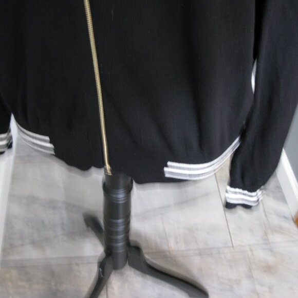 My Michelle Black Zip Front Cardigan Sweater Size Large - Picture 3 of 6